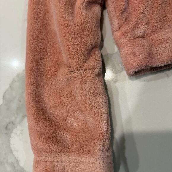 Hollister Half Zip Cropped Pullover Sweater Women's Small Fleece Pink Coquette - Picture 5 of 9